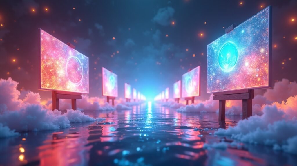 Surreal visual representation of Artofzio’s digital art ecosystem