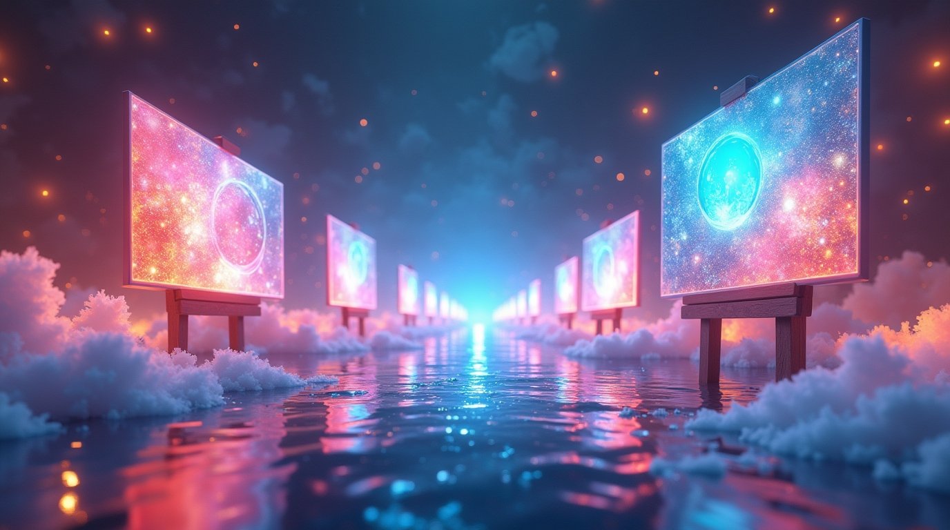 Surreal visual representation of Artofzio’s digital art ecosystem